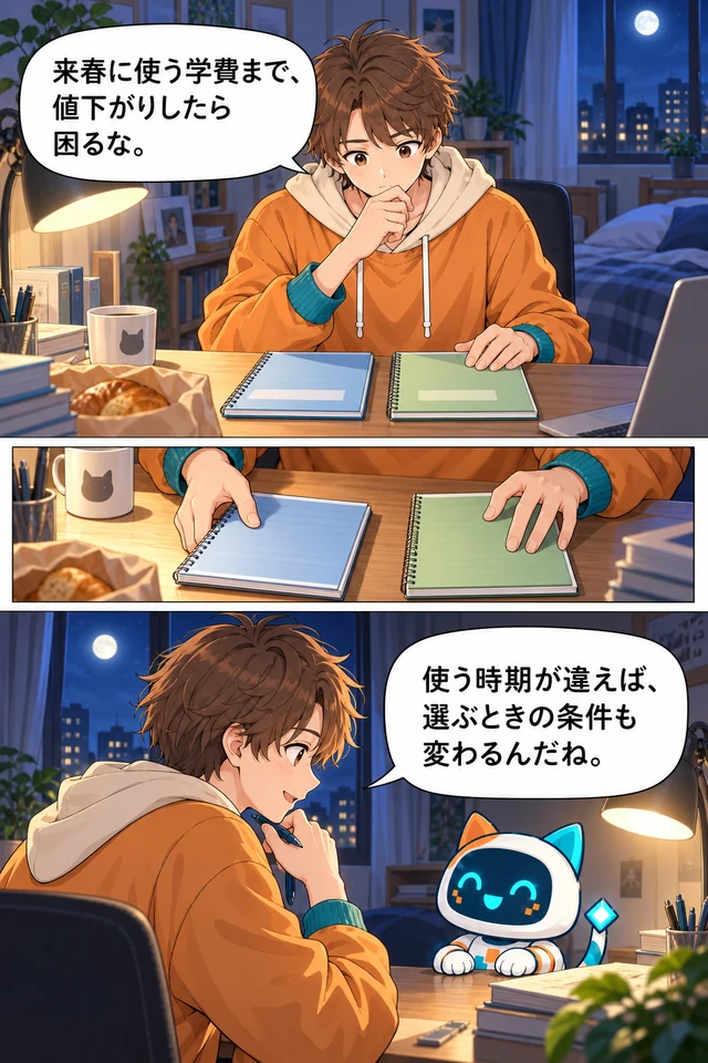 使う時期によって資産運用の考え方が変わると気づく漫画
